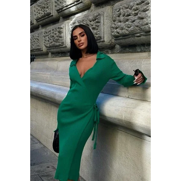 Austeja Fitilli Midi Elbise 2506-01