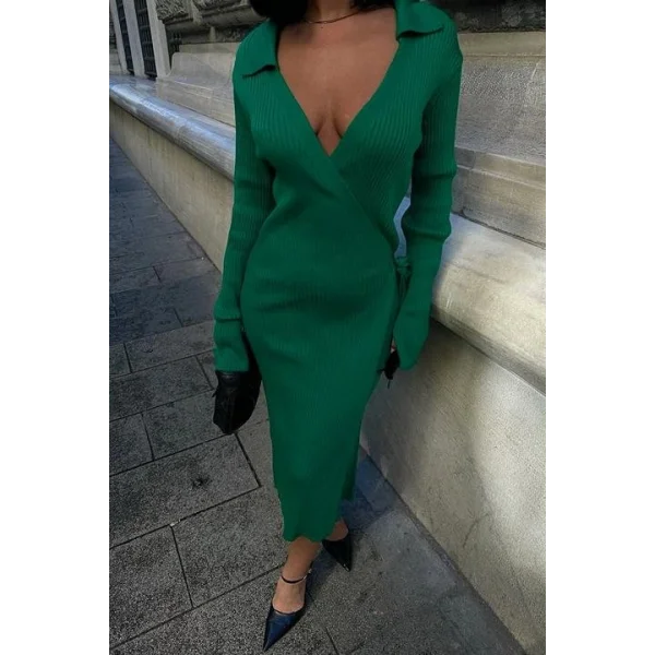 Austeja Fitilli Midi Elbise 2506-01