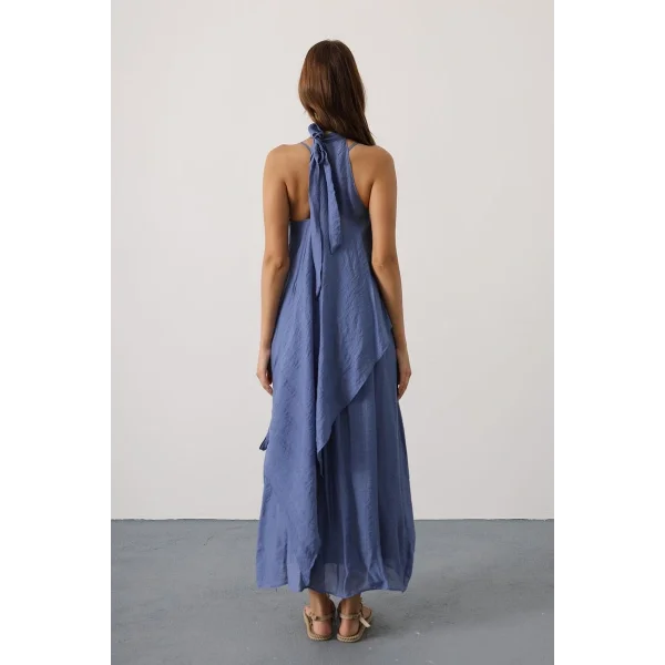 Aveline Bohem Elbise - İndigo