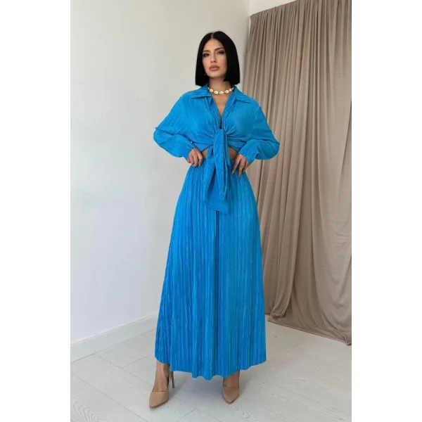 avi Fitilli Gömlek Ve Uzun Etek Takım