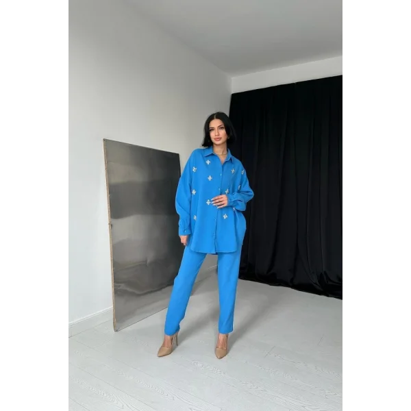 avi Gömleği Taşlı Fitilli Takım