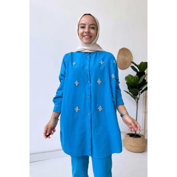 avi Klasik Taşlı Keten Takım Takım