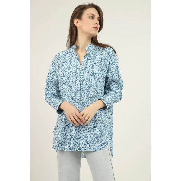 avi V Yakalı Ve Desenli Gömlek