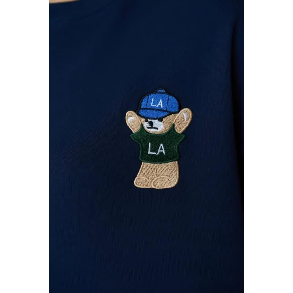 Ayıcık Nakışlı SweatShirt - Lacivert