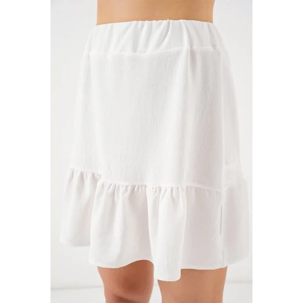 Ayrobin Mini Etek 8054 - Beyaz