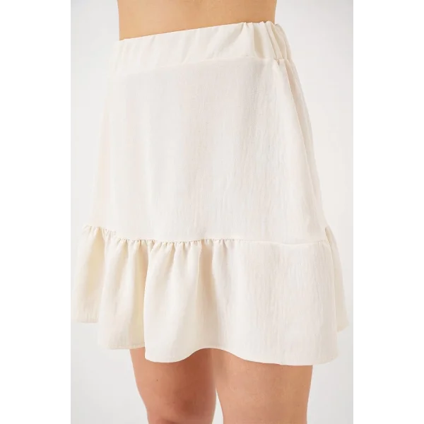 Ayrobin Mini Etek 8054 - Ekru