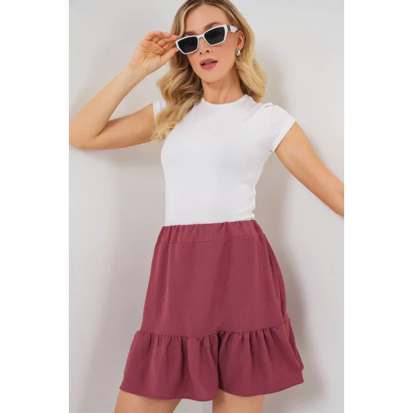 Ayrobin Mini Etek 8054 - Gül Kurusu