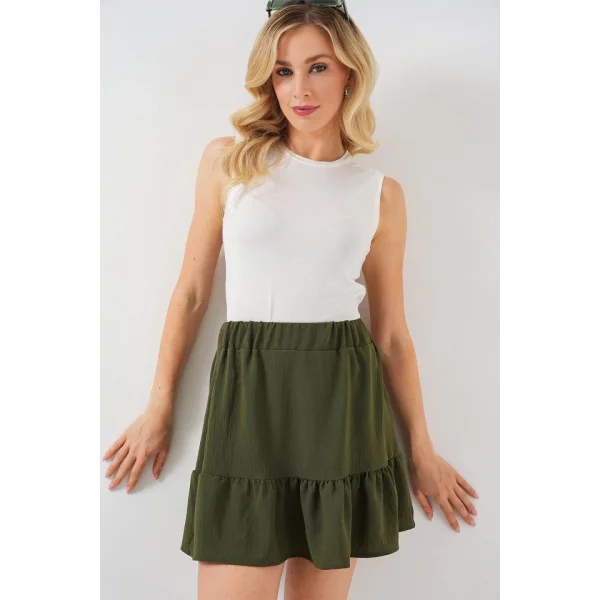 Ayrobin Mini Etek 8054 - Haki