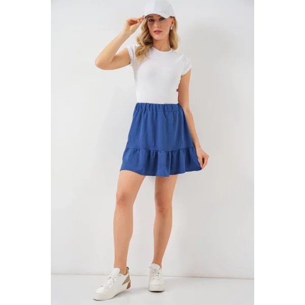 Ayrobin Mini Etek 8054 - İndigo