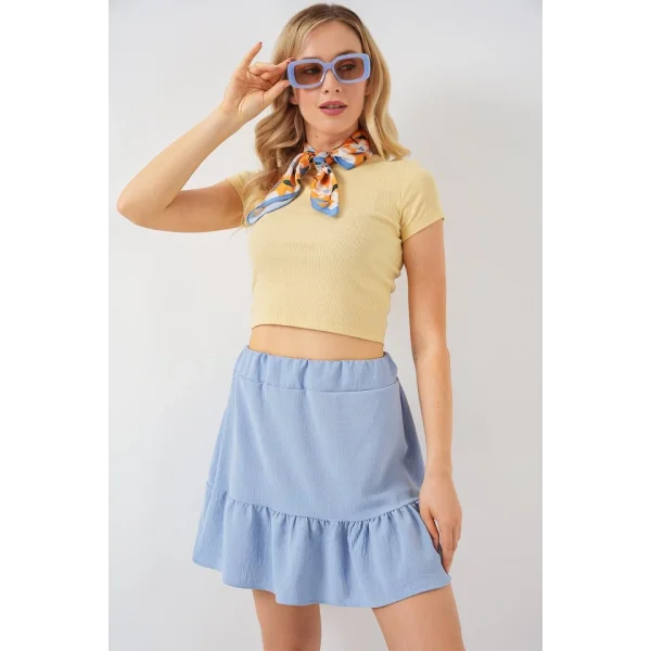 Ayrobin Mini Etek 8054 - Mavi