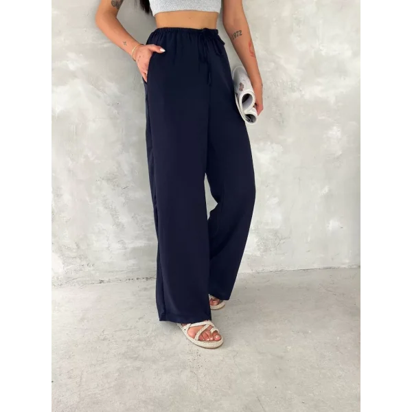 Ayrobin Oversize Kadın Pantalon - Lacivert