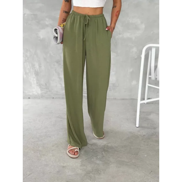 Ayrobin Oversize Kadın Pantalon - Mint Yeşili