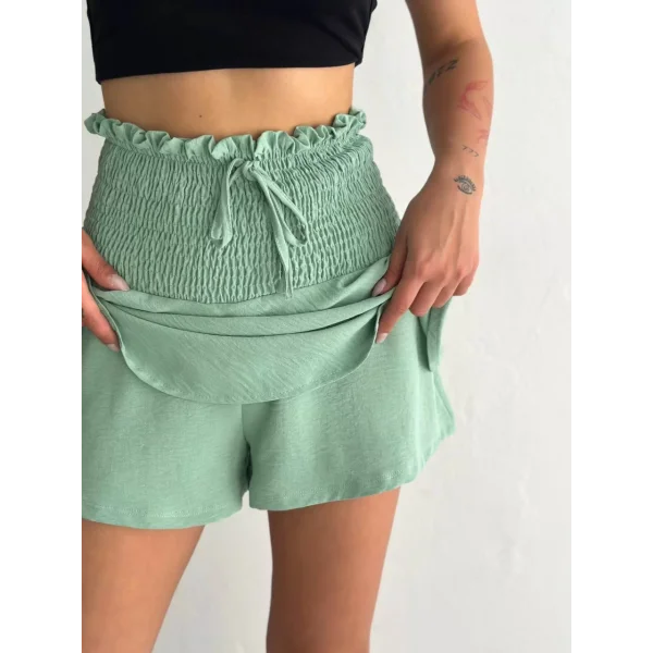 Ayrobin Şortlu Etek - Su Yeşili