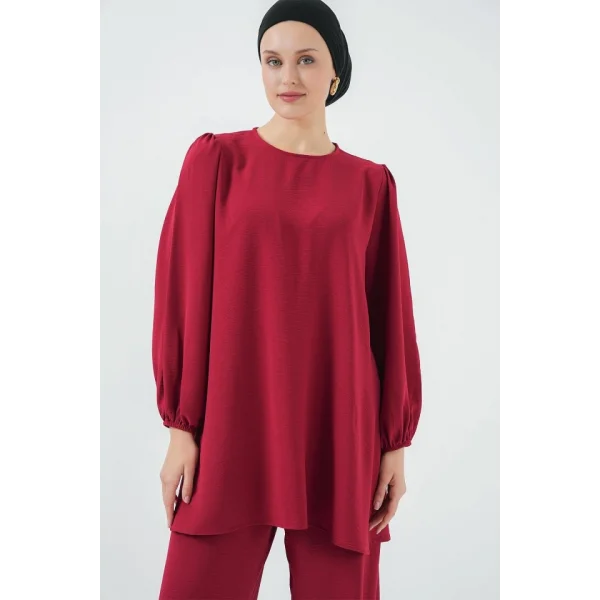 Ayrobin Tunik Pantolon Alt Üst Takım 6712 - Bordo