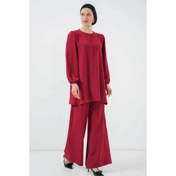 Ayrobin Tunik Pantolon Alt Üst Takım 6712 - Bordo