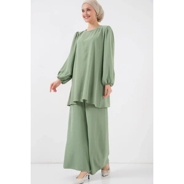 Ayrobin Tunik Pantolon Alt Üst Takım 6712 - Çağla