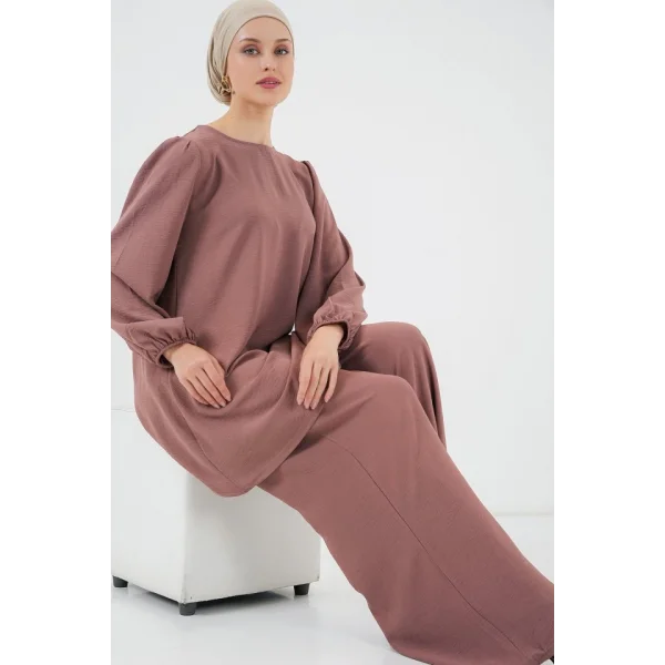 Ayrobin Tunik Pantolon Alt Üst Takım 6712 - Gül Kurusu
