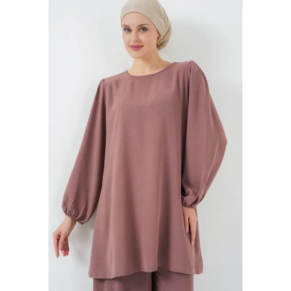 Ayrobin Tunik Pantolon Alt Üst Takım 6712 - Gül Kurusu