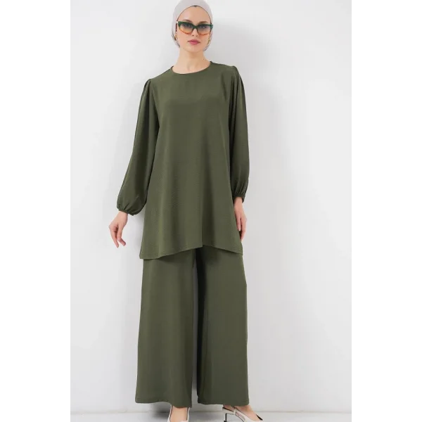 Ayrobin Tunik Pantolon Alt Üst Takım 6712 - Haki