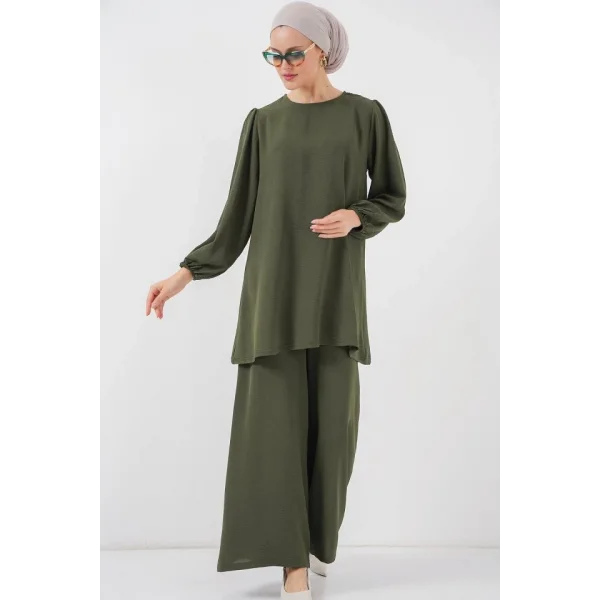 Ayrobin Tunik Pantolon Alt Üst Takım 6712 - Haki