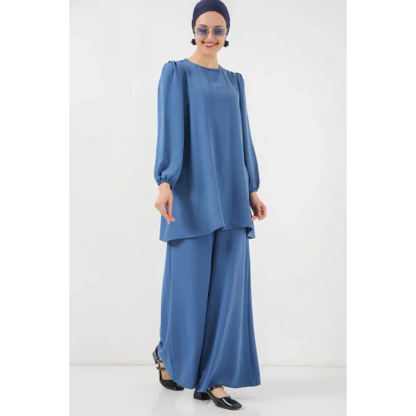 Ayrobin Tunik Pantolon Alt Üst Takım 6712 - İndigo