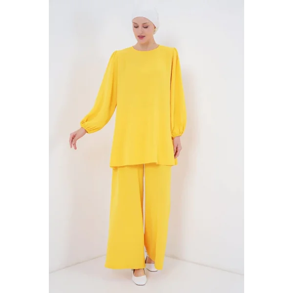 Ayrobin Tunik Pantolon Alt Üst Takım 6712 - Sarı
