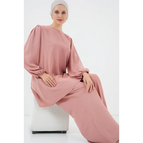 Ayrobin Tunik Pantolon Alt Üst Takım 6712 - Somon