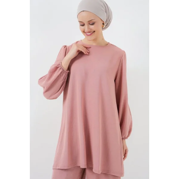 Ayrobin Tunik Pantolon Alt Üst Takım 6712 - Somon