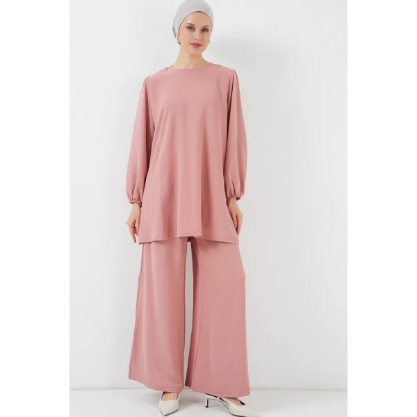 Ayrobin Tunik Pantolon Alt Üst Takım 6712 - Somon