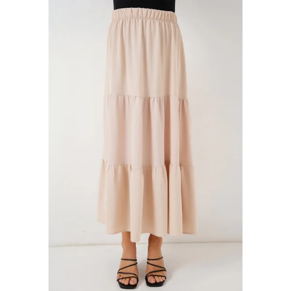 Ayrobin Uzun Etek 8048 - Bej