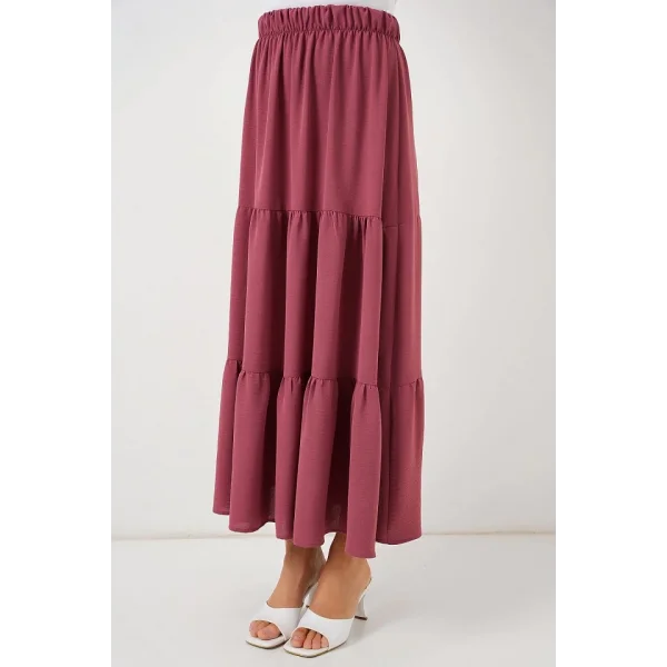 Ayrobin Uzun Etek 8048 - Gül Kurusu