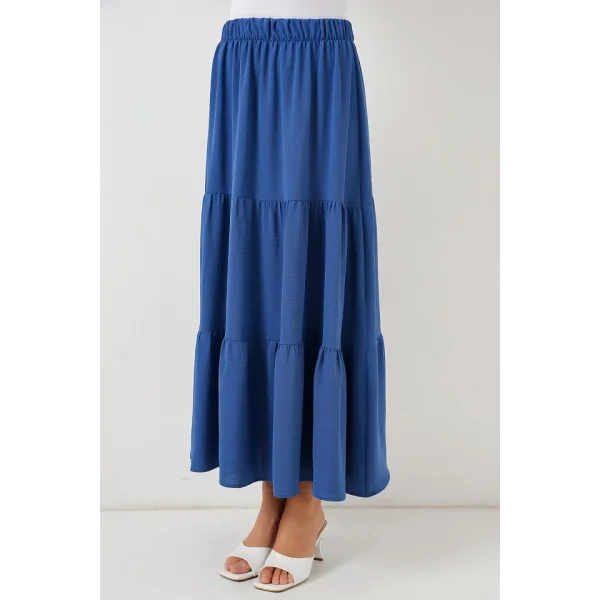 Ayrobin Uzun Etek 8048 - İndigo