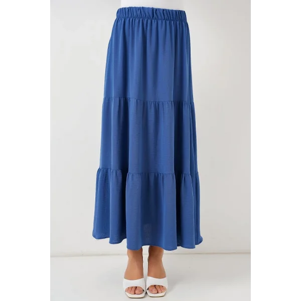 Ayrobin Uzun Etek 8048 - İndigo
