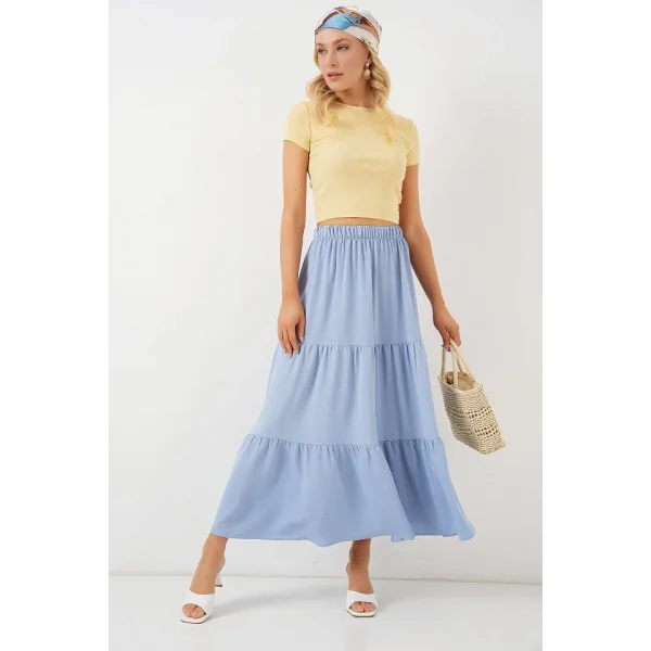 Ayrobin Uzun Etek 8048 - Mavi