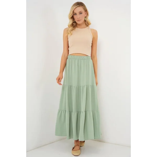 Ayrobin Uzun Etek 8048 - Mint