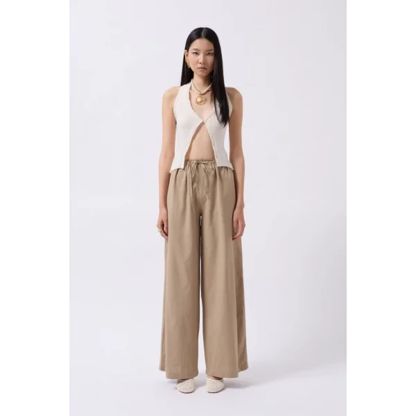 Bağcık Detay Pamuklu Pantolon