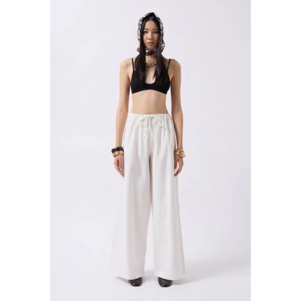 Bağcık Detay Pamuklu Pantolon