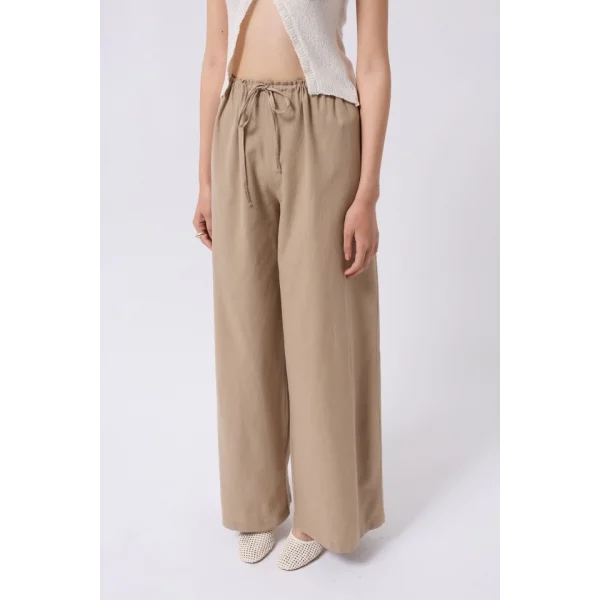 Bağcık Detay Pamuklu Pantolon