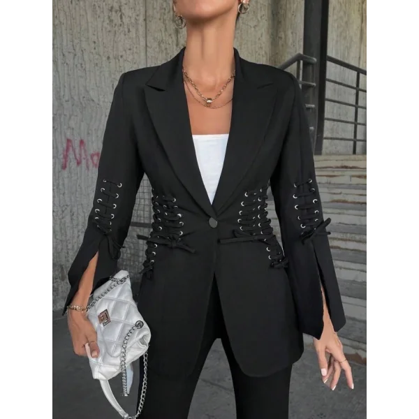 Bağcık Detaylı Tasarım Ceket