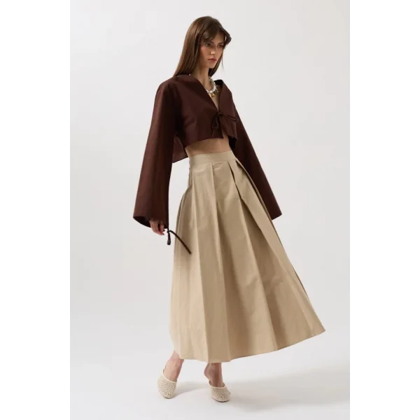 Bağlama Detay Uzun Kol Bluz