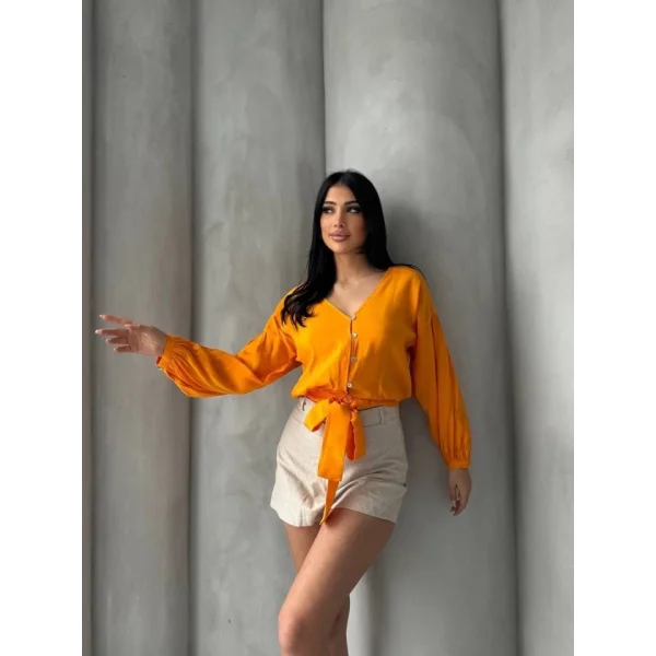 Bağlama Detaylı Gömlek