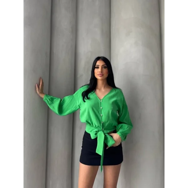 Bağlama Detaylı Gömlek