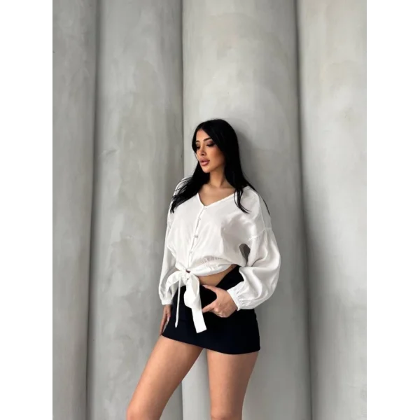 Bağlama Detaylı Gömlek
