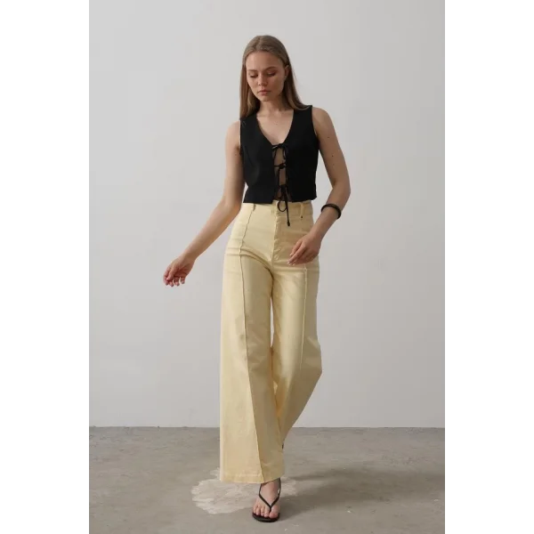 Bağlamalı Yelek - Siyah