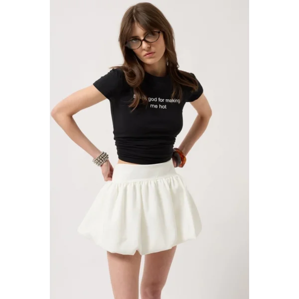 Balon Detay Mini Etek