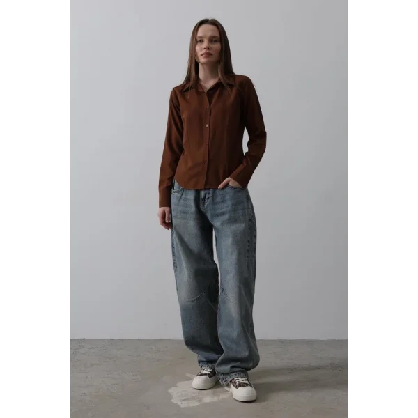 Balon Kesim Pantolon - Mavi