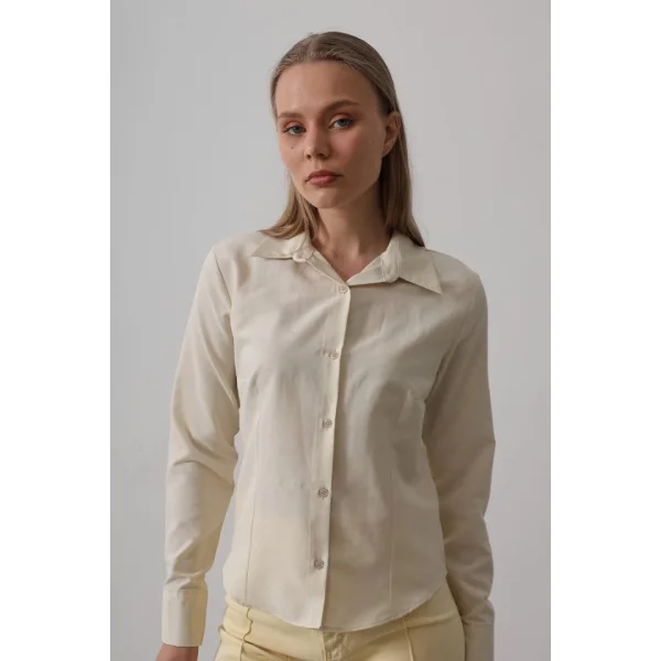Basic Gömlek - Ekru