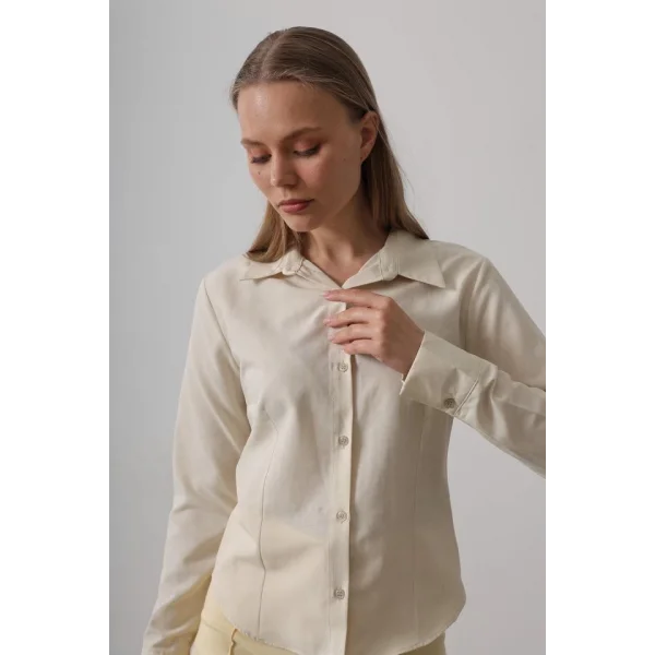 Basic Gömlek - Ekru
