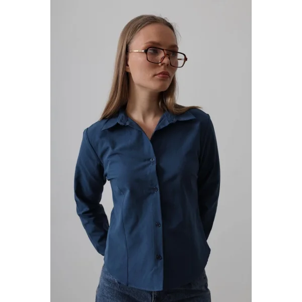 Basic Gömlek - İndigo