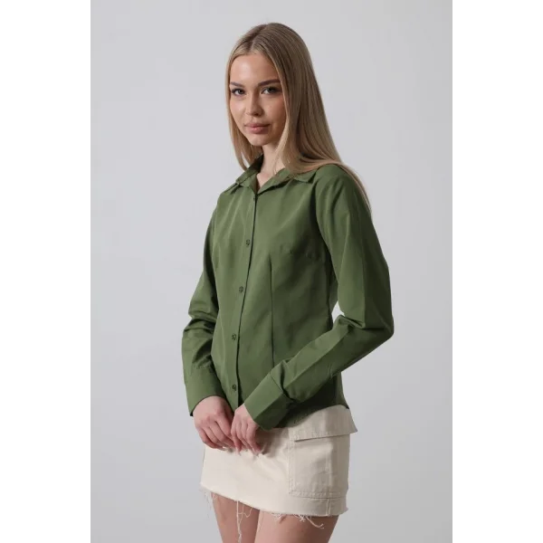 Basic Gömlek  Koyu Haki